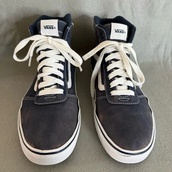 Vans Off The Wall Sk8 Hi Dark Blue Skateboard High Top Shoes Men’s Size 11.5 - Picture 10 of 10